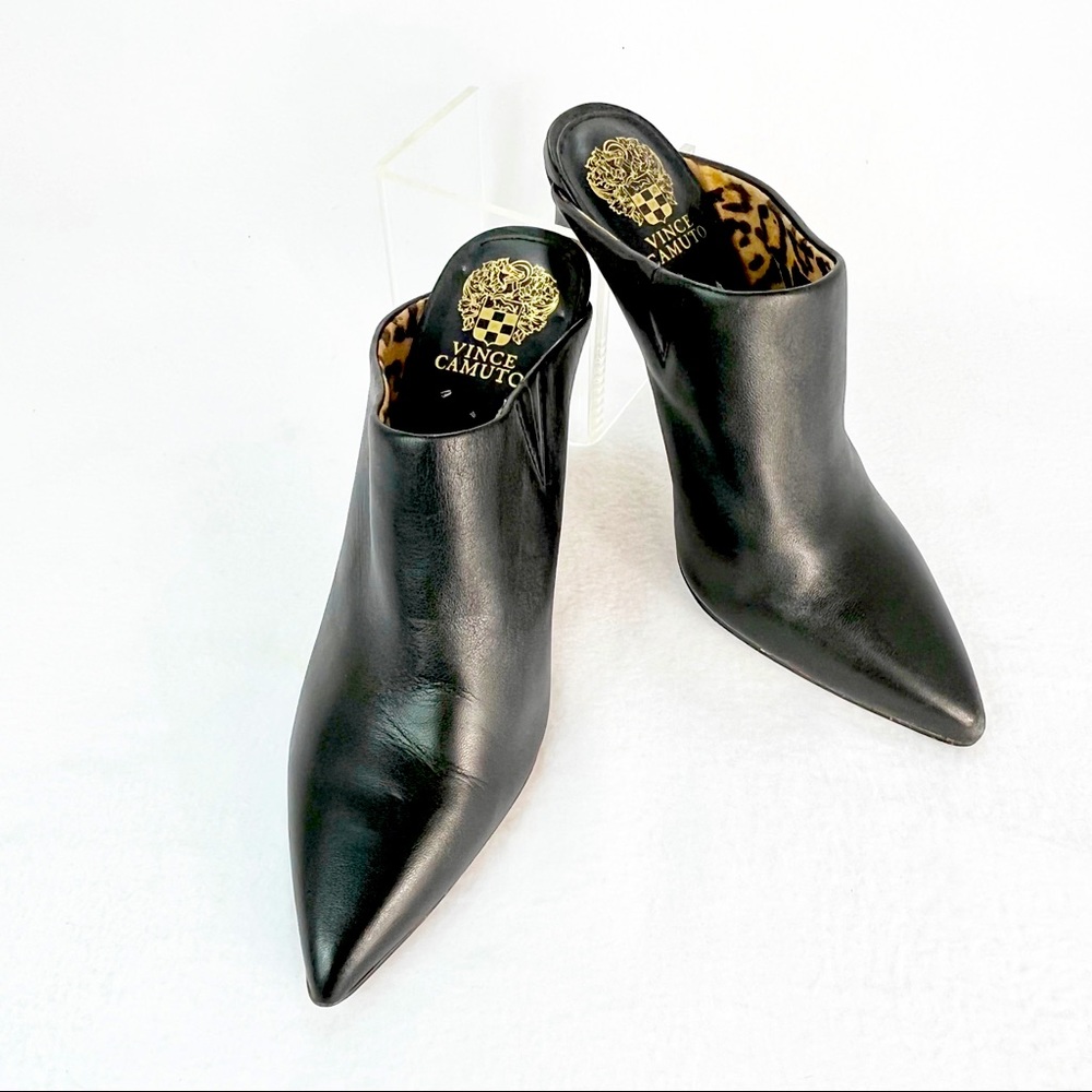 Vince Camuto  Black Heeled Mule Boots